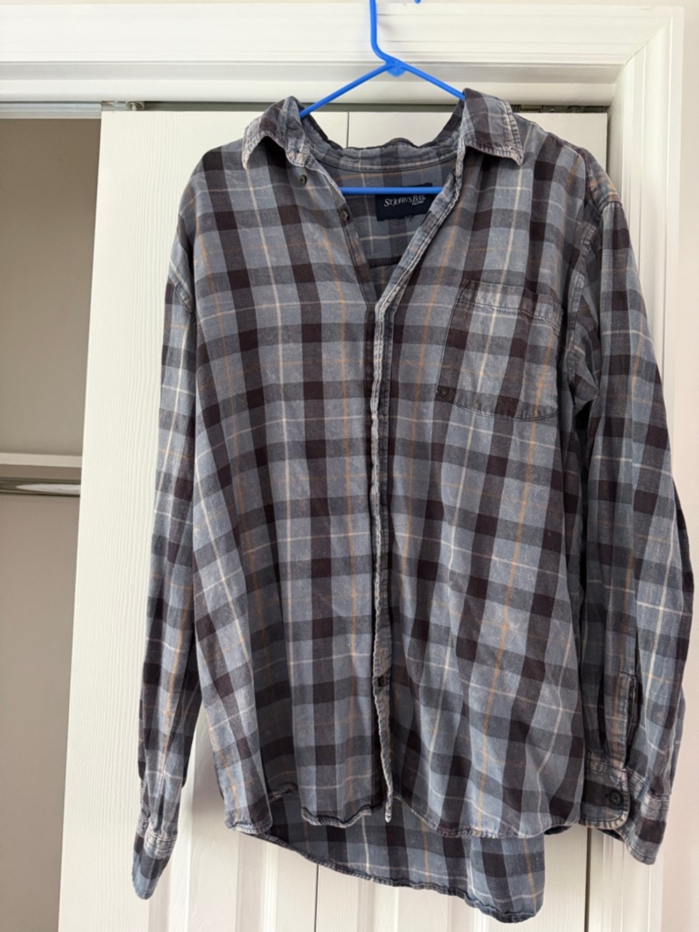 Urban Renewal Men's Gray and Brown Plaid Lightweight Shirt Jacket